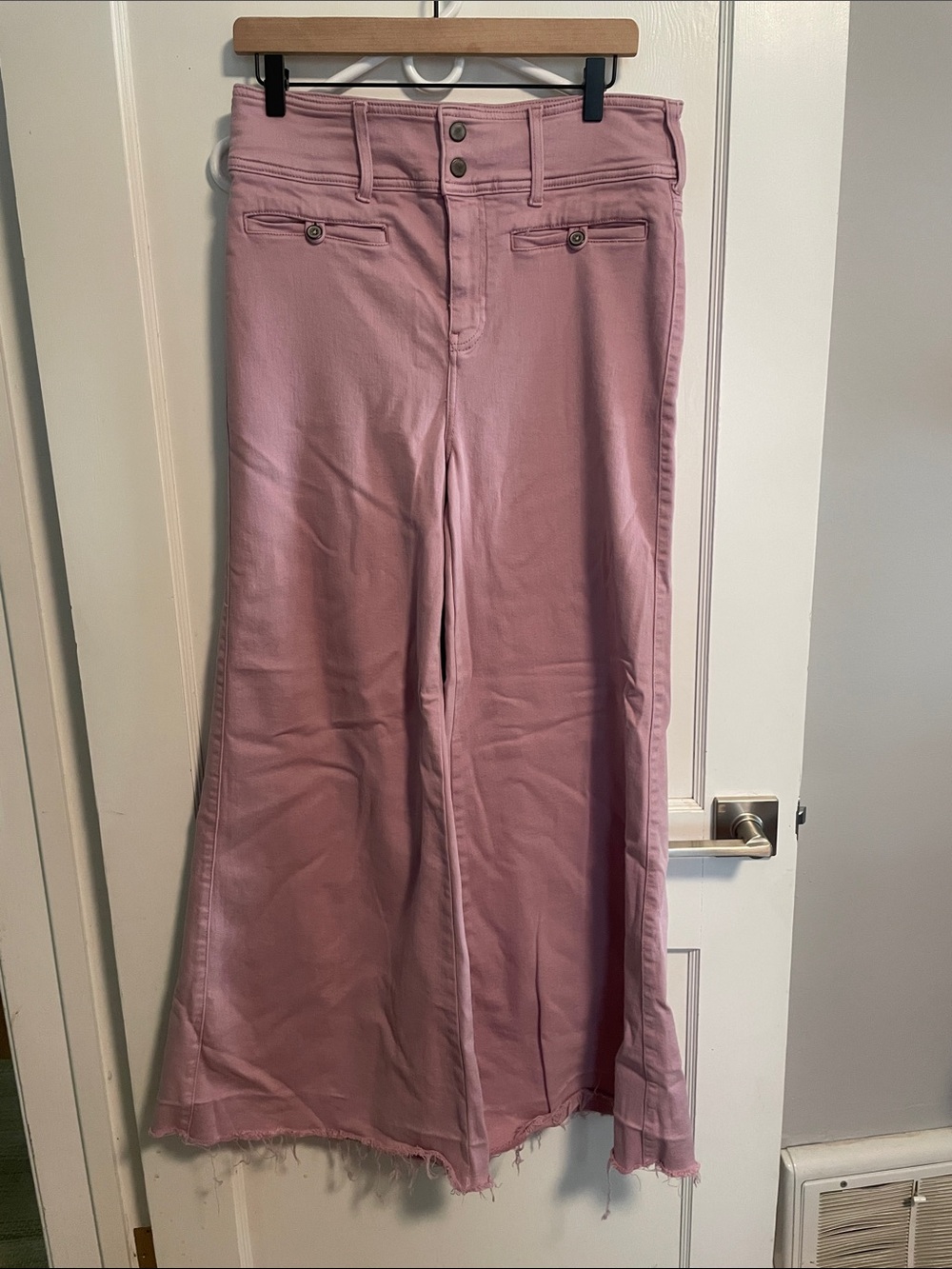 Anthropologie Pilcro High-Rise Wide Leg Women’s Jeans in Dusty Pink